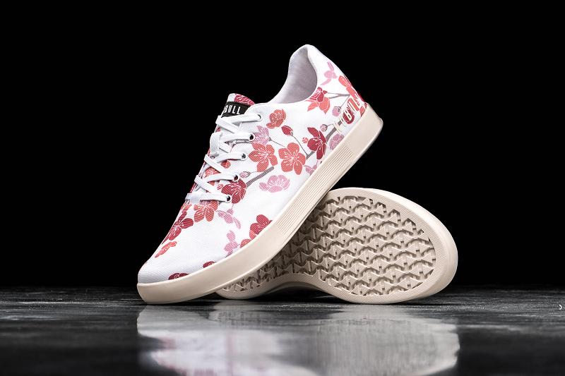 Women's Nobull Cherry Blossom Canvas Trainers Pink | SG E2898B